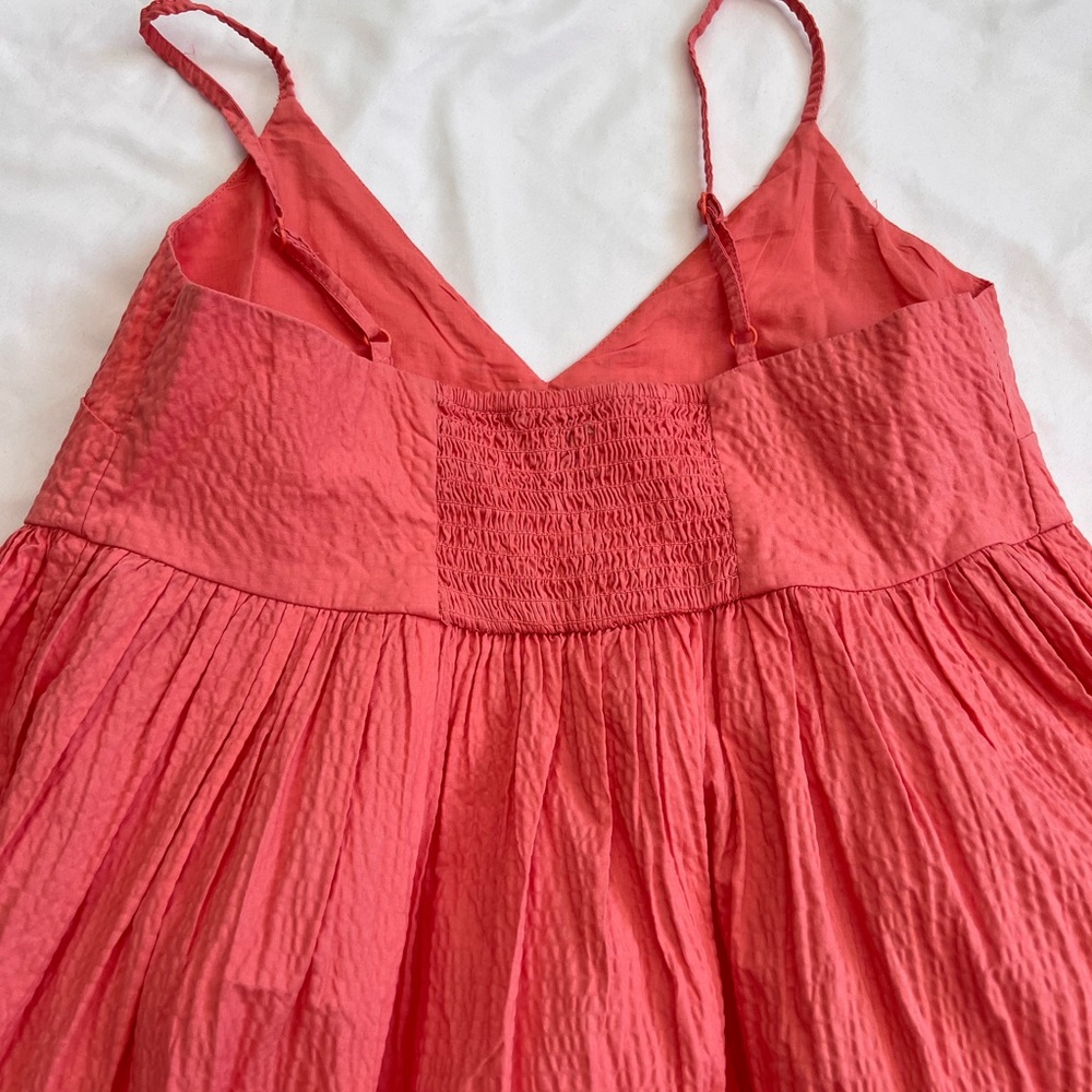 A new day Coral Textured Sleeveless Dress - Picture 3 of 4